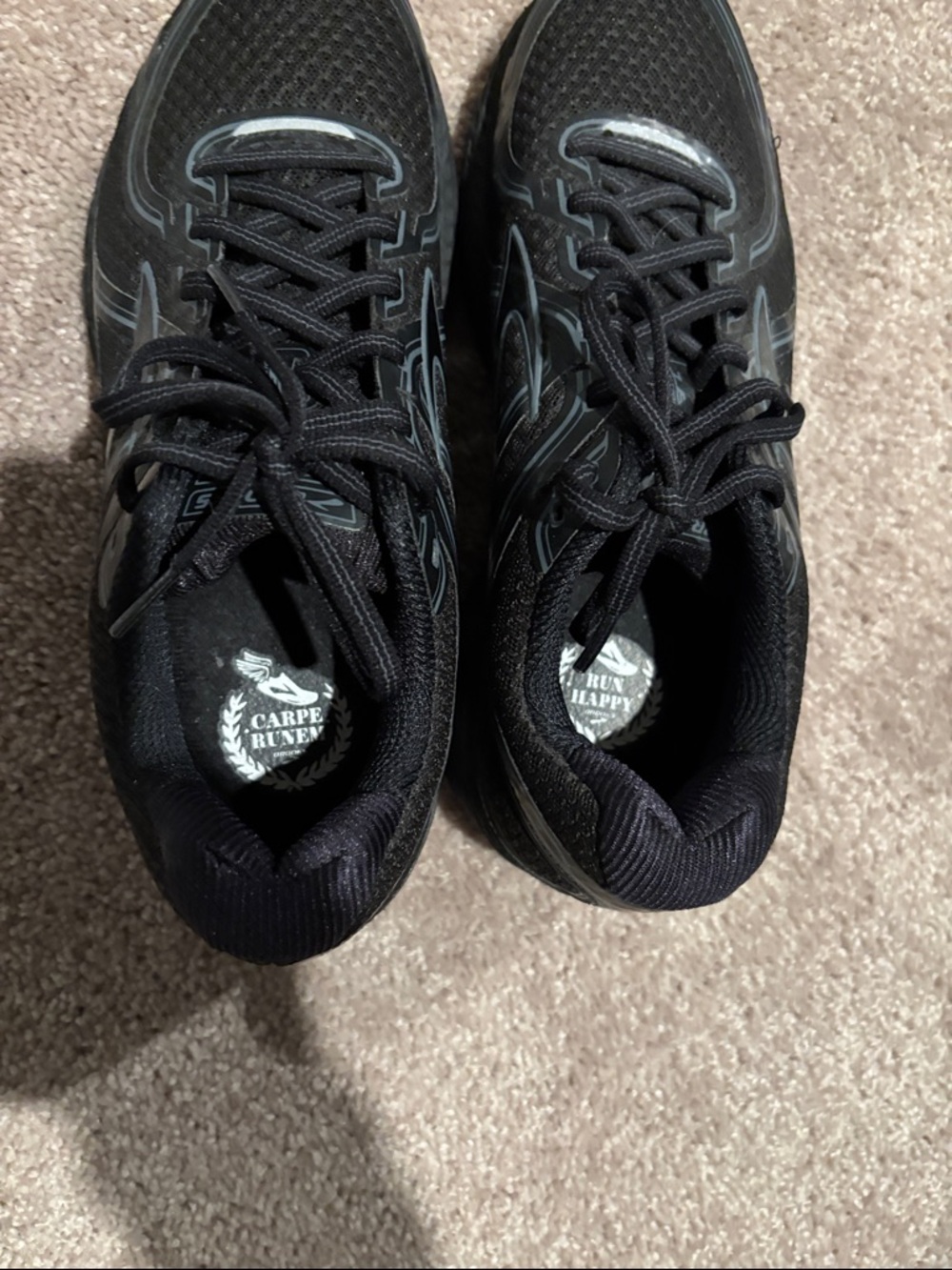 Women’s Black Running Sneakers - Picture 2 of 4
